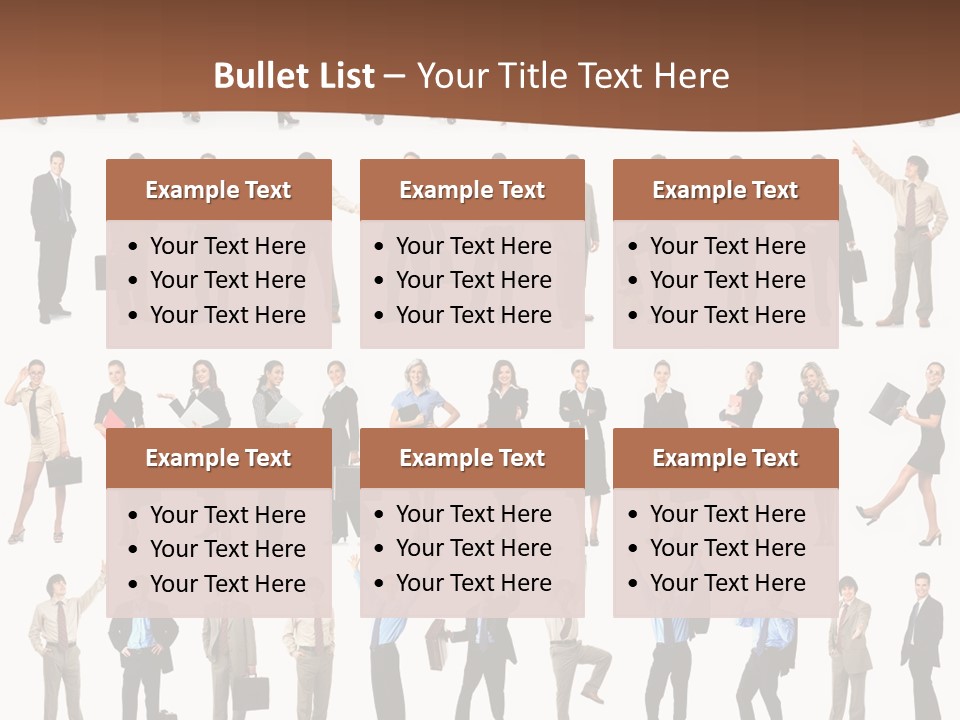 A Large Group Of People Standing In A Row PowerPoint Template