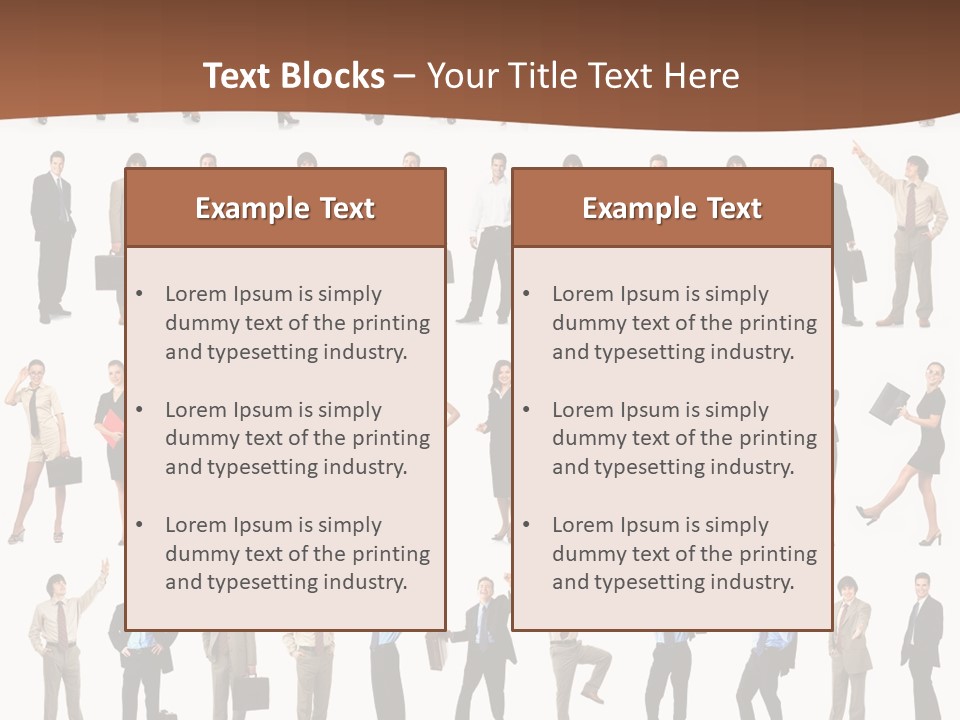 A Large Group Of People Standing In A Row PowerPoint Template