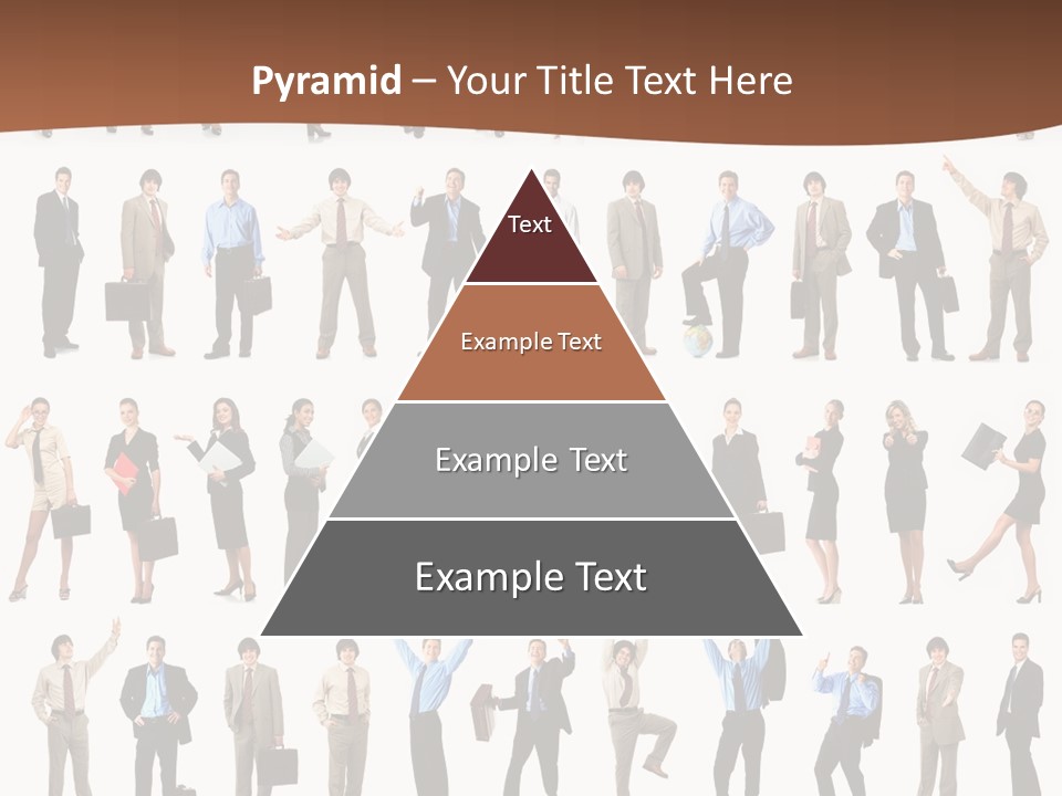 A Large Group Of People Standing In A Row PowerPoint Template