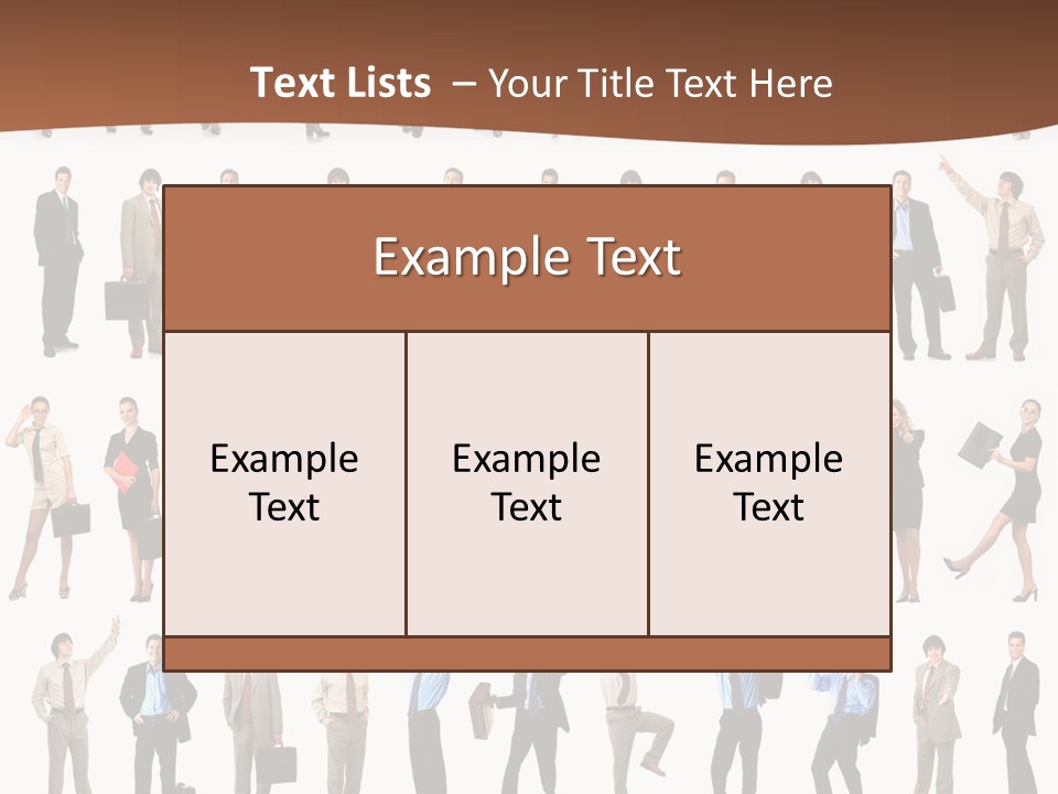 A Large Group Of People Standing In A Row PowerPoint Template