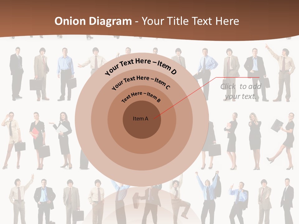 A Large Group Of People Standing In A Row PowerPoint Template