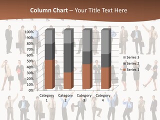 A Large Group Of People Standing In A Row PowerPoint Template