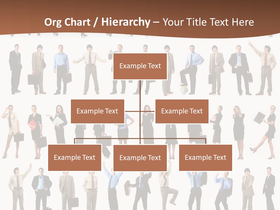 A Large Group Of People Standing In A Row PowerPoint Template