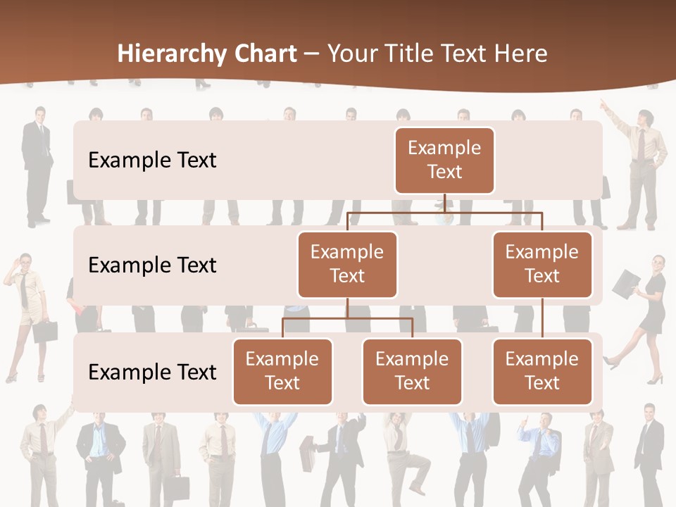 A Large Group Of People Standing In A Row PowerPoint Template