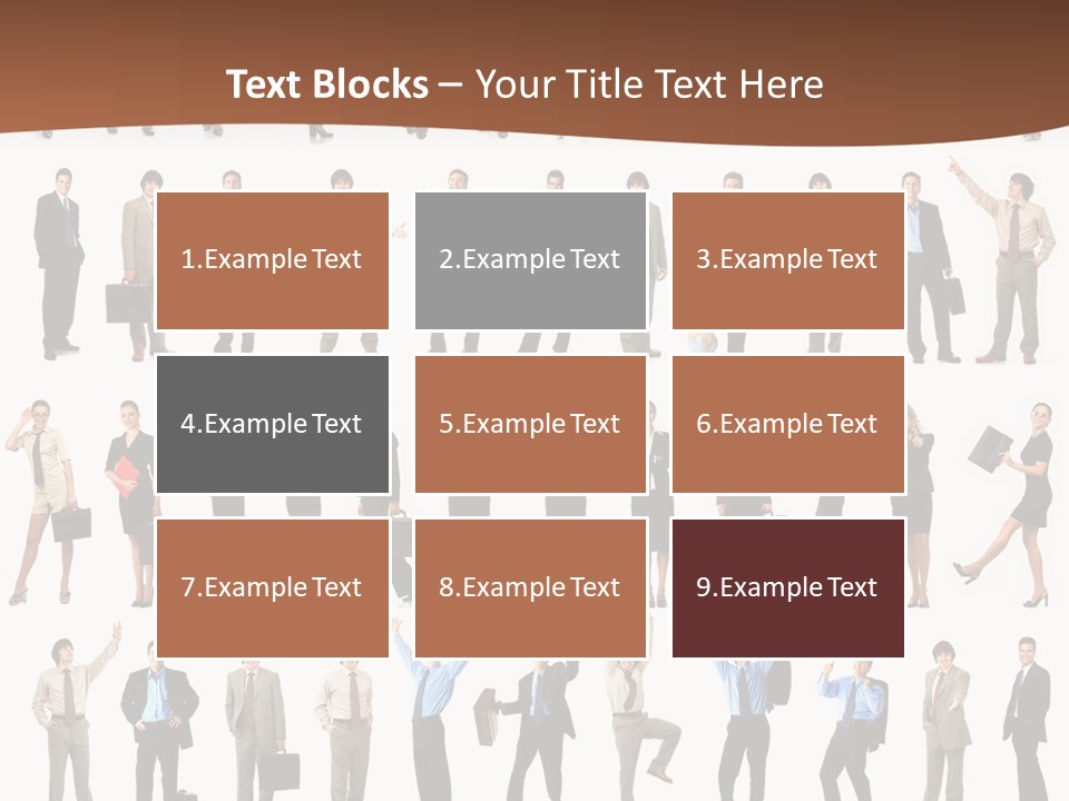 A Large Group Of People Standing In A Row PowerPoint Template