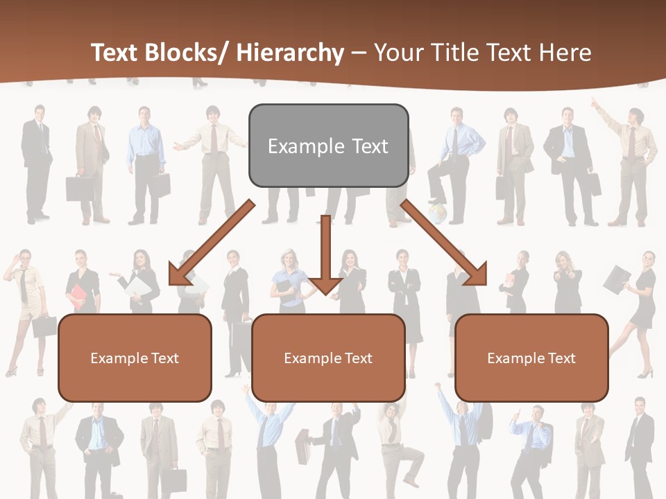 A Large Group Of People Standing In A Row PowerPoint Template