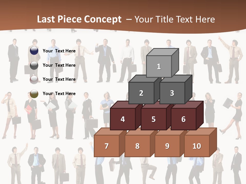 A Large Group Of People Standing In A Row PowerPoint Template