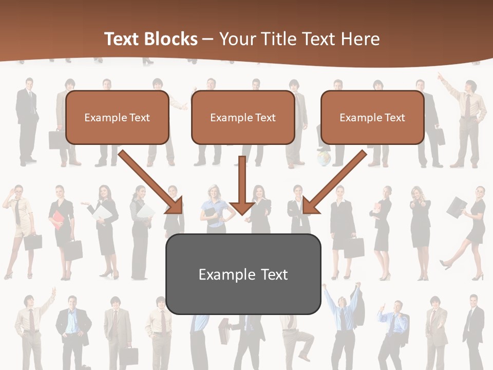 A Large Group Of People Standing In A Row PowerPoint Template
