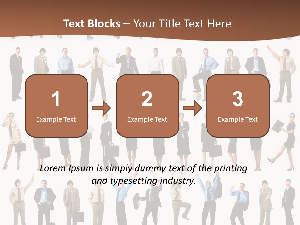 A Large Group Of People Standing In A Row PowerPoint Template