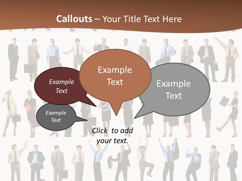 A Large Group Of People Standing In A Row PowerPoint Template