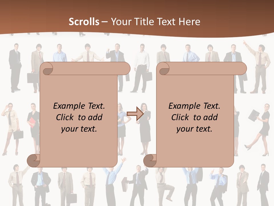 A Large Group Of People Standing In A Row PowerPoint Template