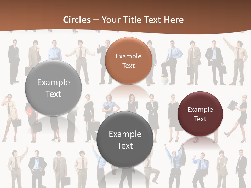 A Large Group Of People Standing In A Row PowerPoint Template