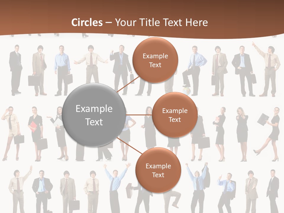 A Large Group Of People Standing In A Row PowerPoint Template