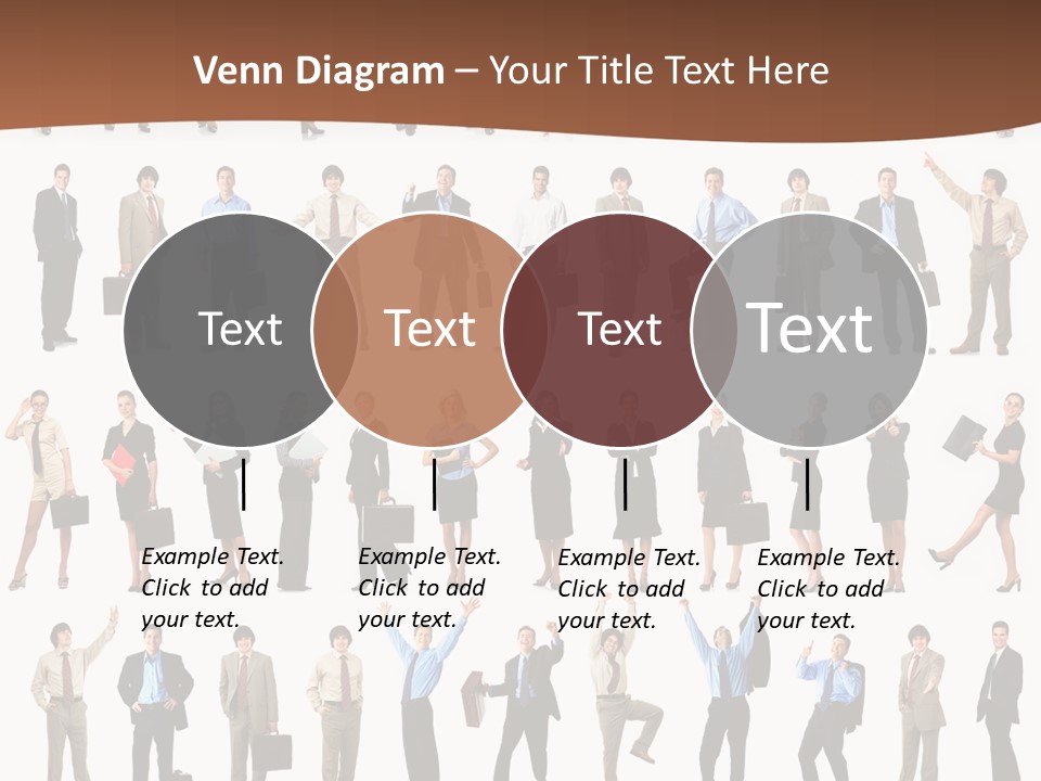 A Large Group Of People Standing In A Row PowerPoint Template