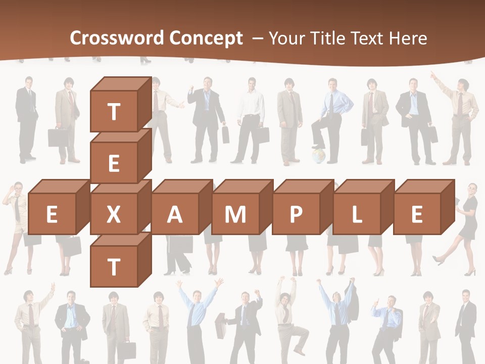 A Large Group Of People Standing In A Row PowerPoint Template