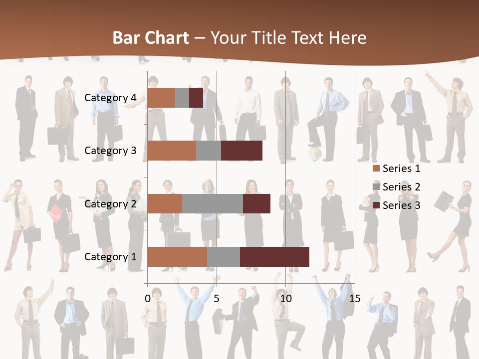 A Large Group Of People Standing In A Row PowerPoint Template