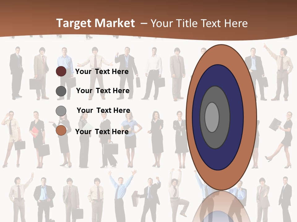 A Large Group Of People Standing In A Row PowerPoint Template