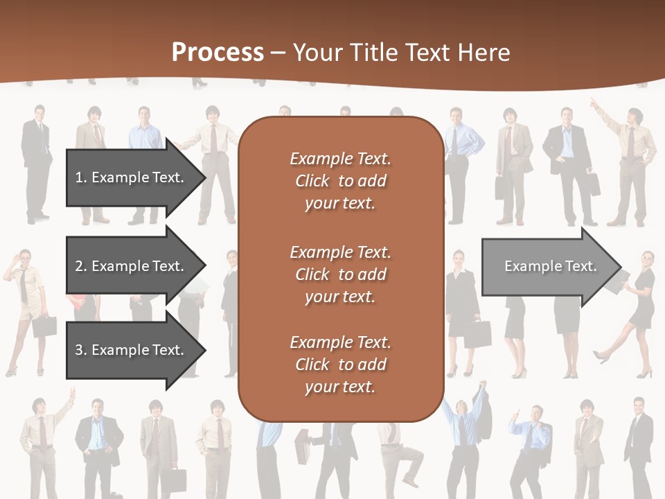 A Large Group Of People Standing In A Row PowerPoint Template