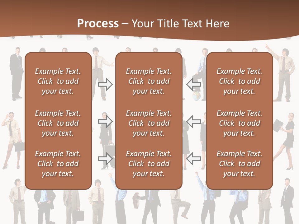 A Large Group Of People Standing In A Row PowerPoint Template