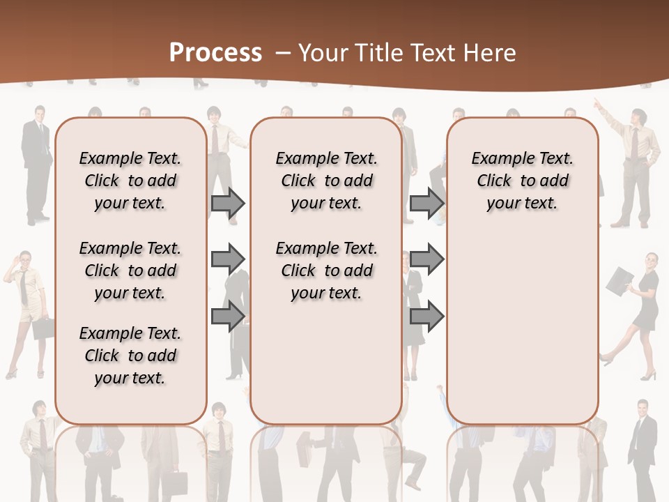 A Large Group Of People Standing In A Row PowerPoint Template