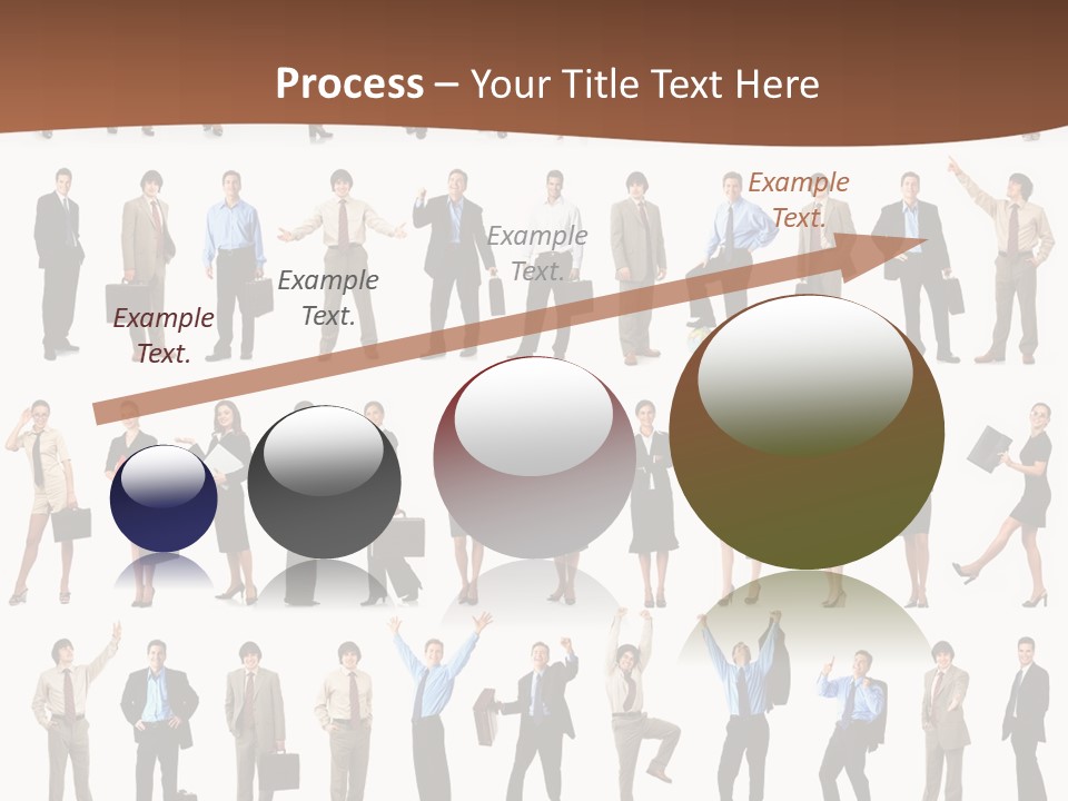 A Large Group Of People Standing In A Row PowerPoint Template