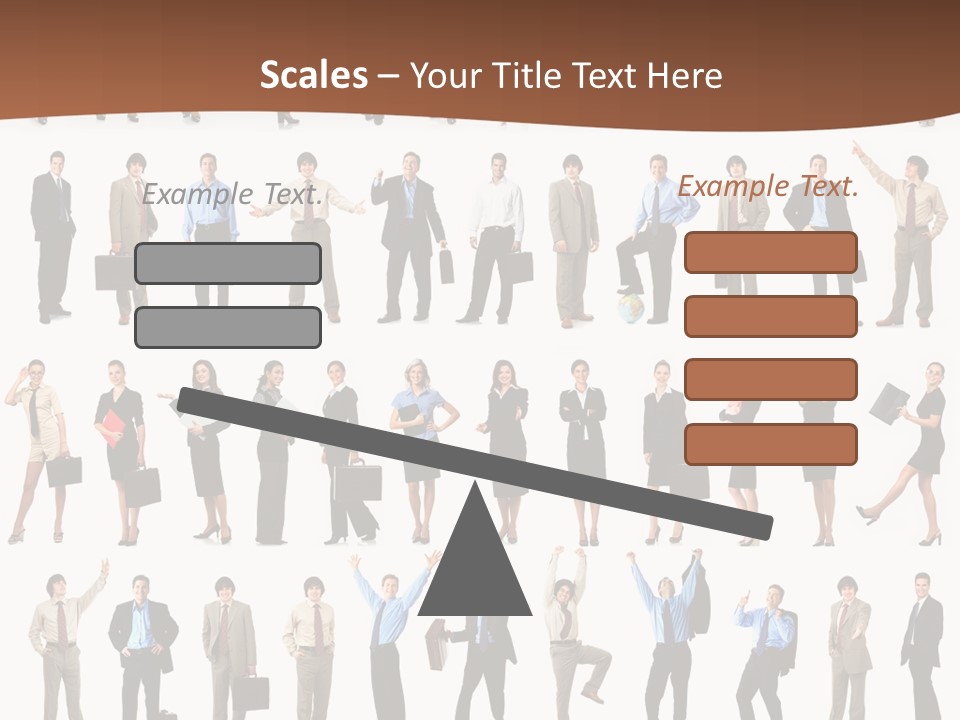 A Large Group Of People Standing In A Row PowerPoint Template