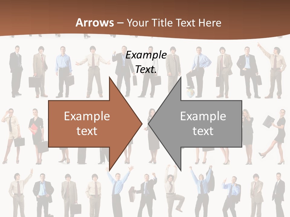 A Large Group Of People Standing In A Row PowerPoint Template