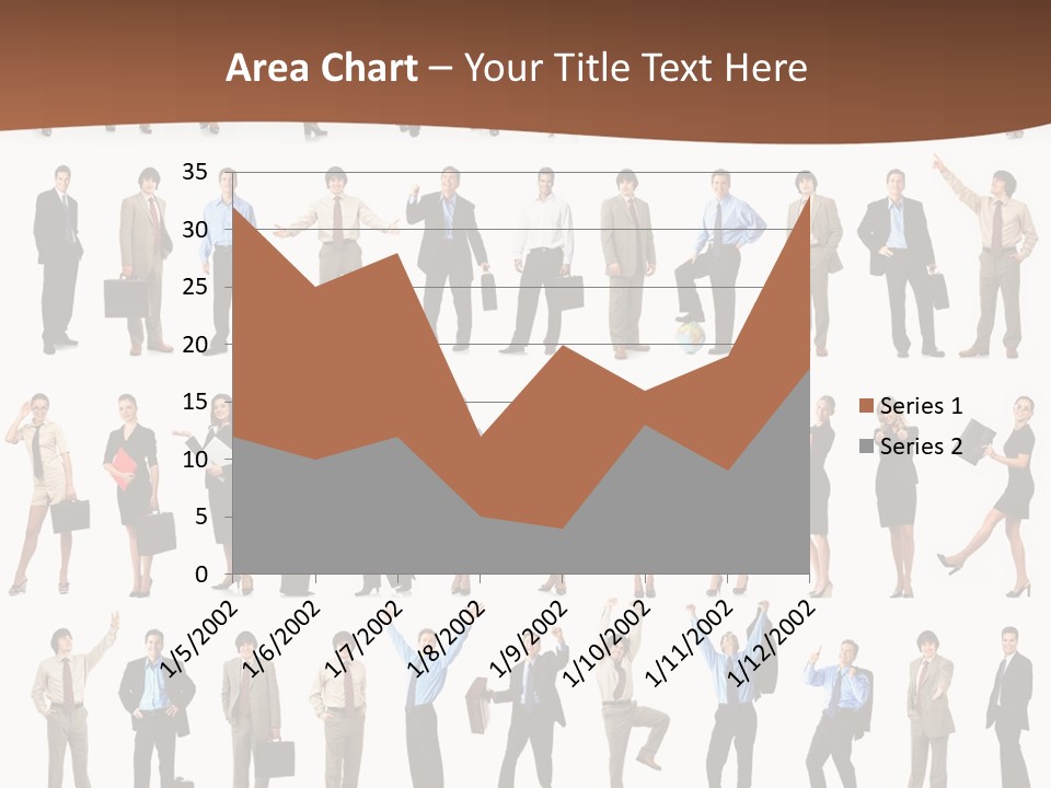 A Large Group Of People Standing In A Row PowerPoint Template