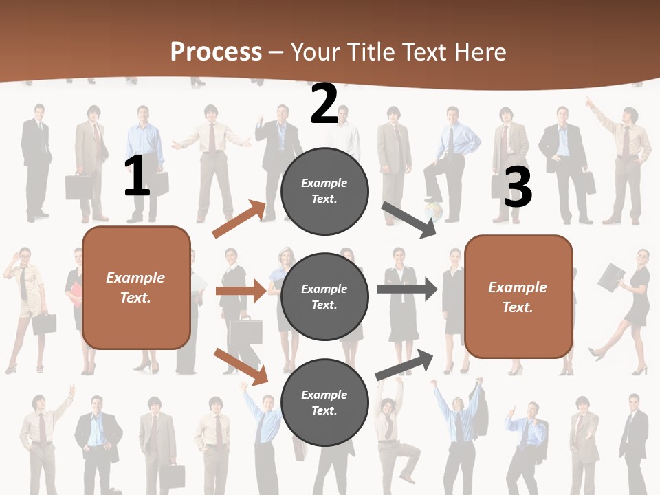 A Large Group Of People Standing In A Row PowerPoint Template