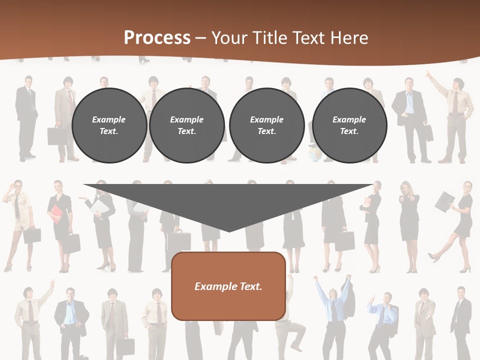 A Large Group Of People Standing In A Row PowerPoint Template