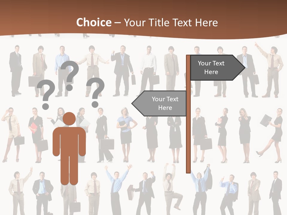 A Large Group Of People Standing In A Row PowerPoint Template