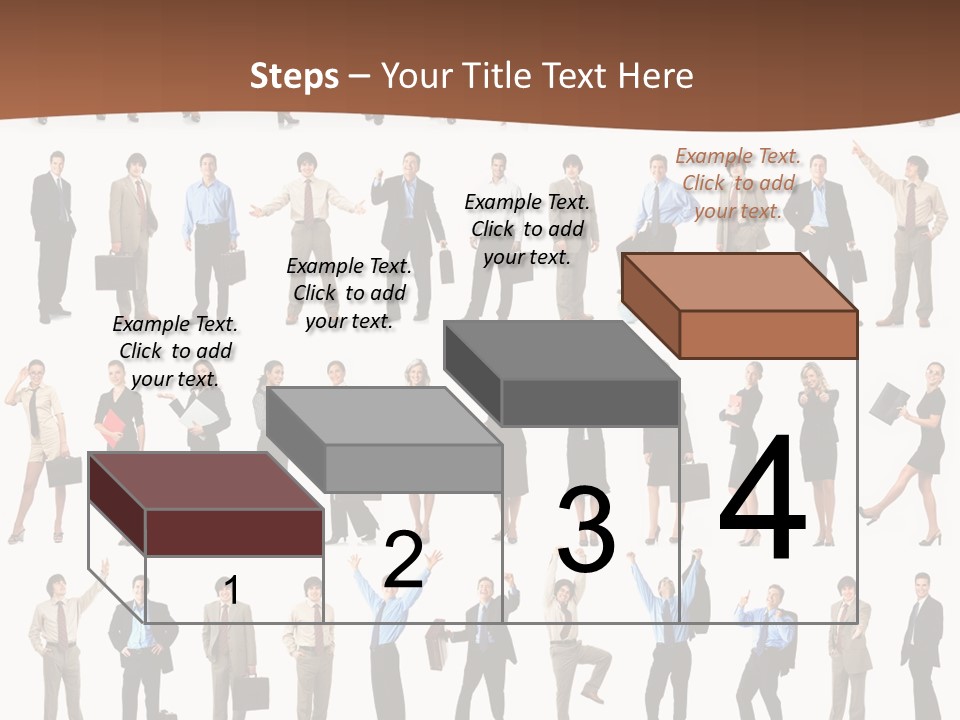 A Large Group Of People Standing In A Row PowerPoint Template