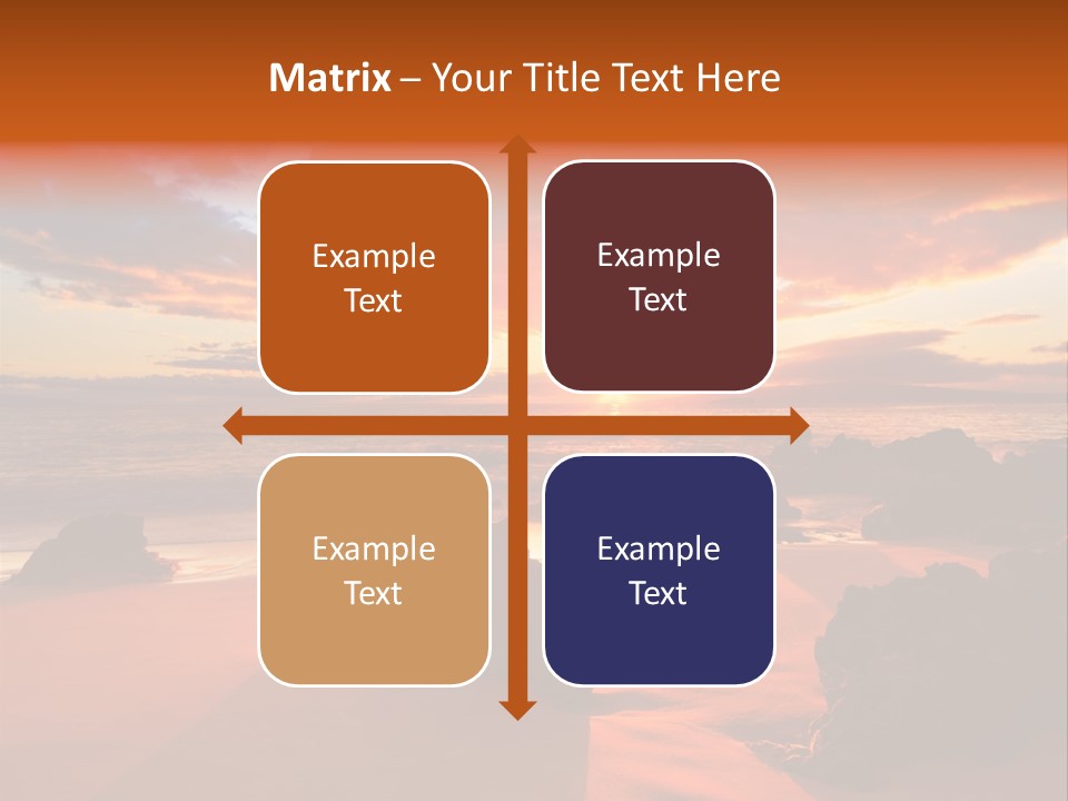 A Beautiful Sunset Over The Ocean With Rocks In The Foreground PowerPoint Template
