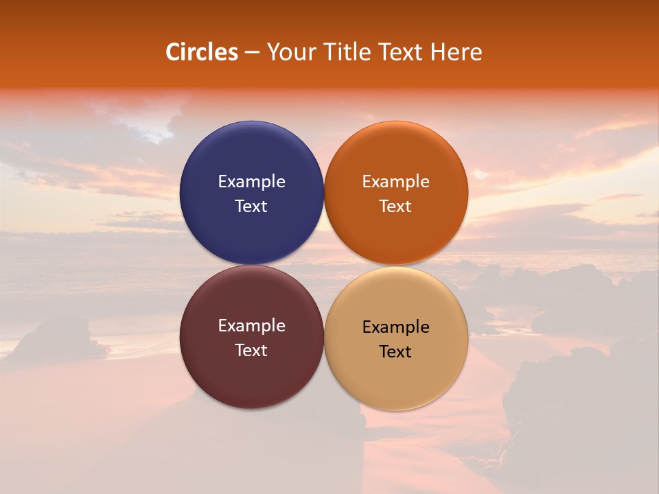 A Beautiful Sunset Over The Ocean With Rocks In The Foreground PowerPoint Template