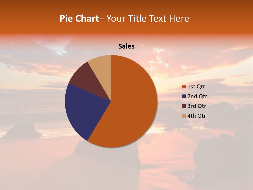 A Beautiful Sunset Over The Ocean With Rocks In The Foreground PowerPoint Template