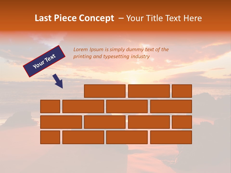 A Beautiful Sunset Over The Ocean With Rocks In The Foreground PowerPoint Template