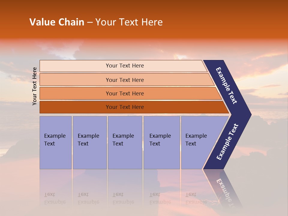 A Beautiful Sunset Over The Ocean With Rocks In The Foreground PowerPoint Template
