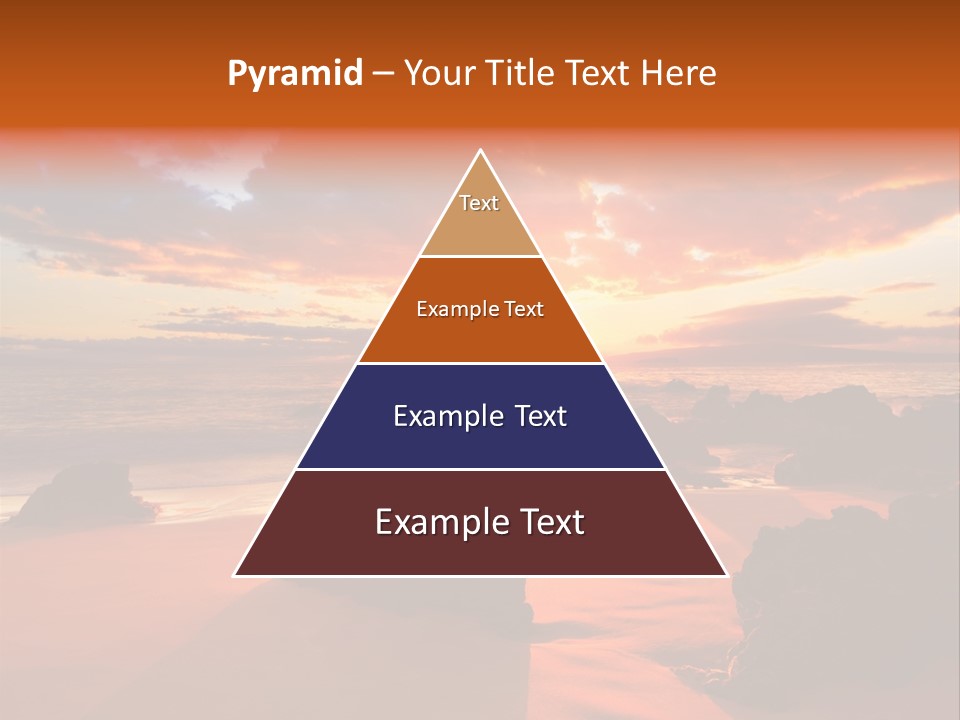 A Beautiful Sunset Over The Ocean With Rocks In The Foreground PowerPoint Template