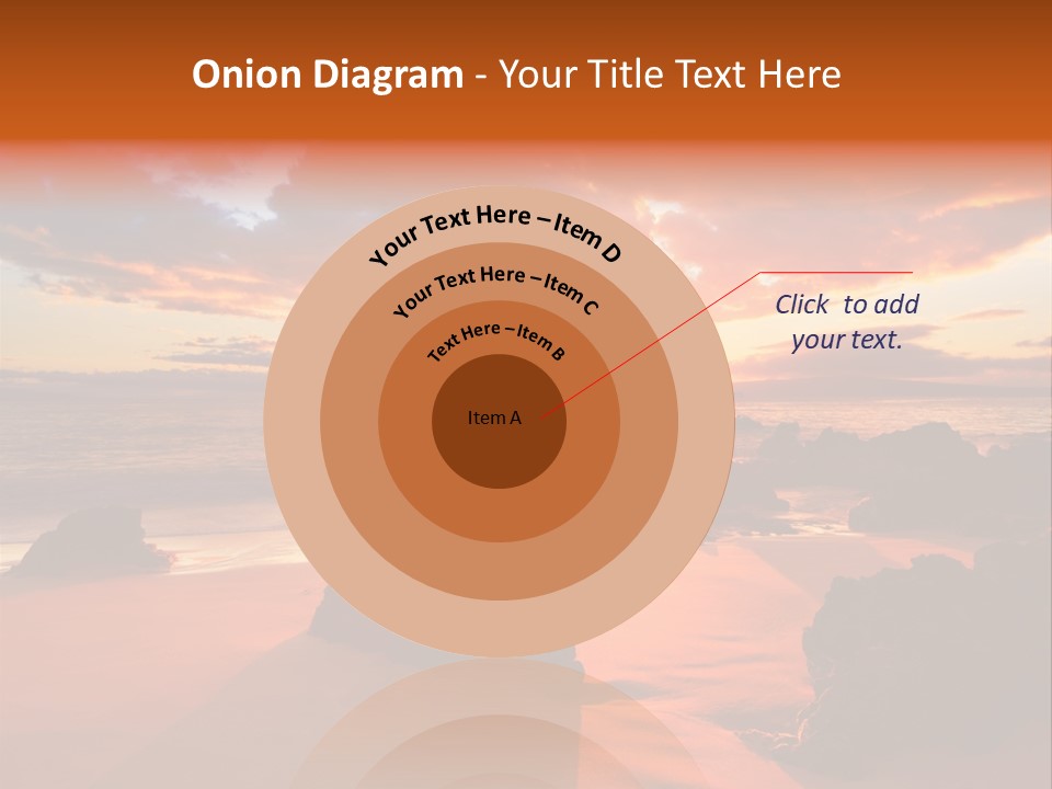 A Beautiful Sunset Over The Ocean With Rocks In The Foreground PowerPoint Template