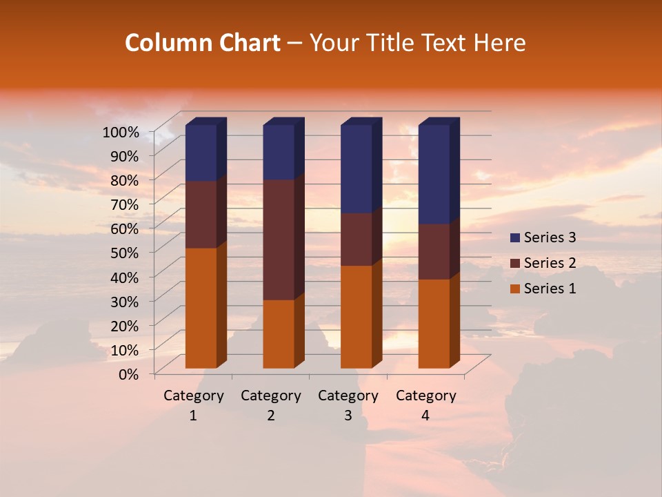 A Beautiful Sunset Over The Ocean With Rocks In The Foreground PowerPoint Template