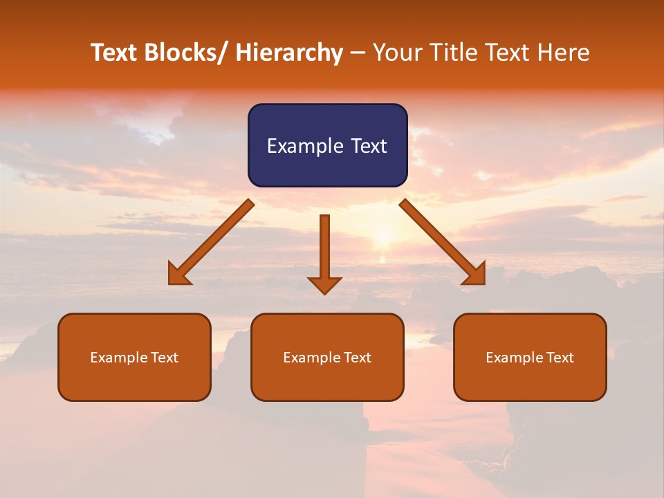 A Beautiful Sunset Over The Ocean With Rocks In The Foreground PowerPoint Template