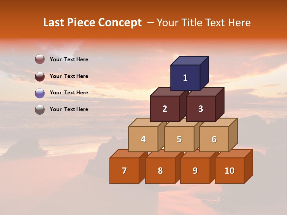 A Beautiful Sunset Over The Ocean With Rocks In The Foreground PowerPoint Template