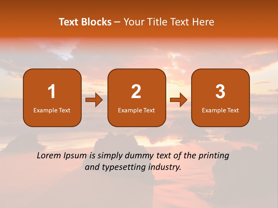 A Beautiful Sunset Over The Ocean With Rocks In The Foreground PowerPoint Template