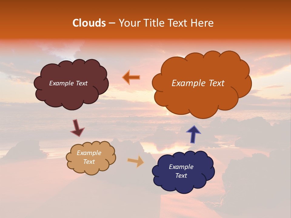 A Beautiful Sunset Over The Ocean With Rocks In The Foreground PowerPoint Template