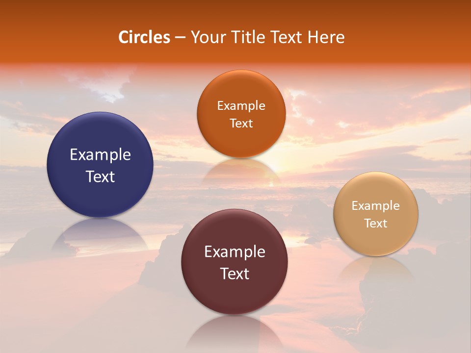 A Beautiful Sunset Over The Ocean With Rocks In The Foreground PowerPoint Template