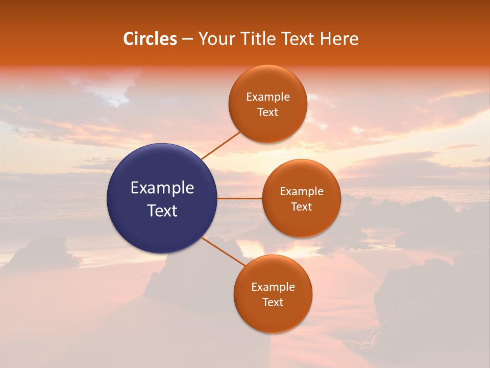 A Beautiful Sunset Over The Ocean With Rocks In The Foreground PowerPoint Template