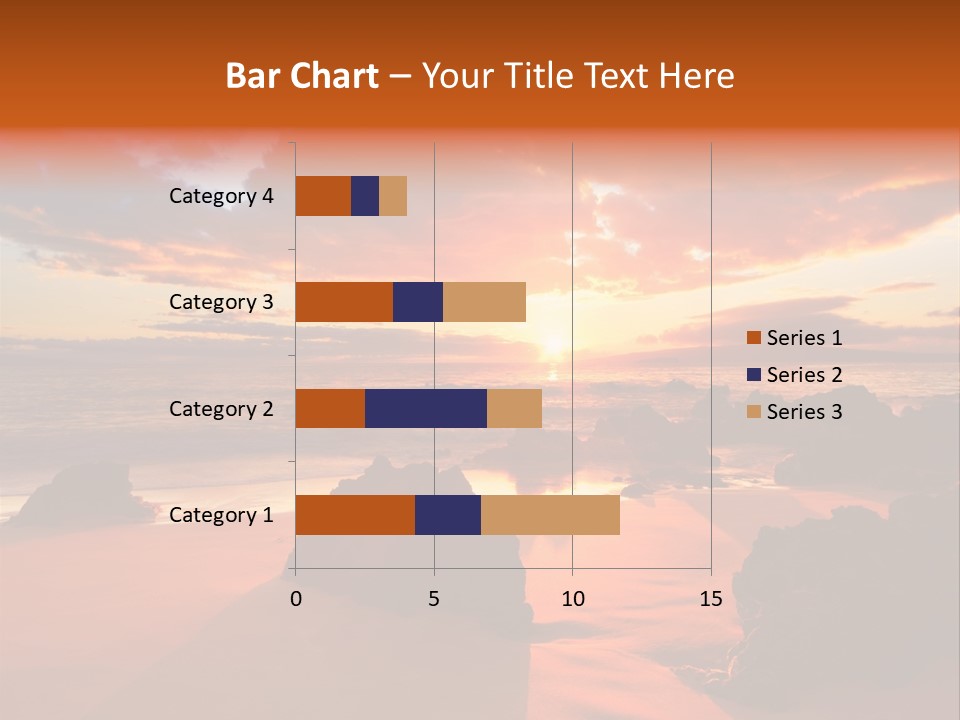 A Beautiful Sunset Over The Ocean With Rocks In The Foreground PowerPoint Template