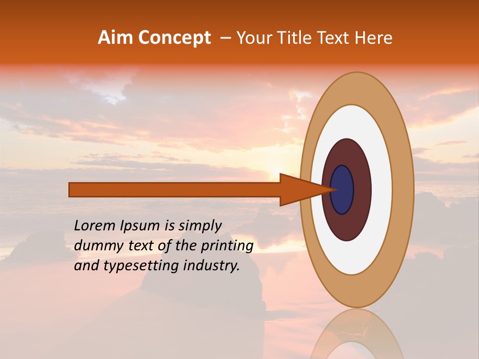 A Beautiful Sunset Over The Ocean With Rocks In The Foreground PowerPoint Template