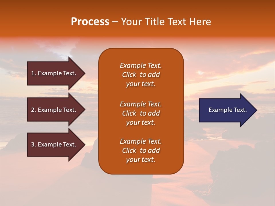 A Beautiful Sunset Over The Ocean With Rocks In The Foreground PowerPoint Template