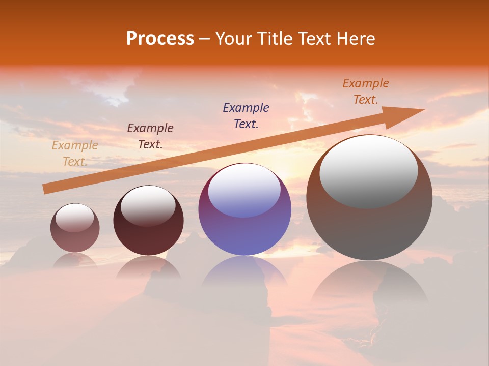 A Beautiful Sunset Over The Ocean With Rocks In The Foreground PowerPoint Template